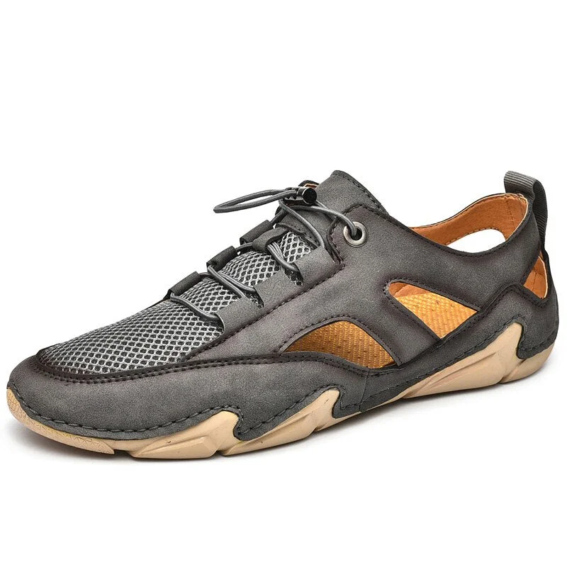 Summer Men's Sneakers Leather Mesh Men Loafers Shoes 2021 Fashion Slip on Men Driving Shoes Soft Sapato Masculino Mocassin