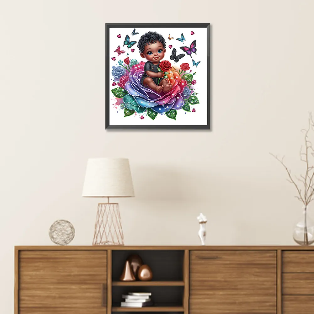 Diamond Painting - Partial Special Shaped Drill - Rose Child(Canvas|30*30cm)