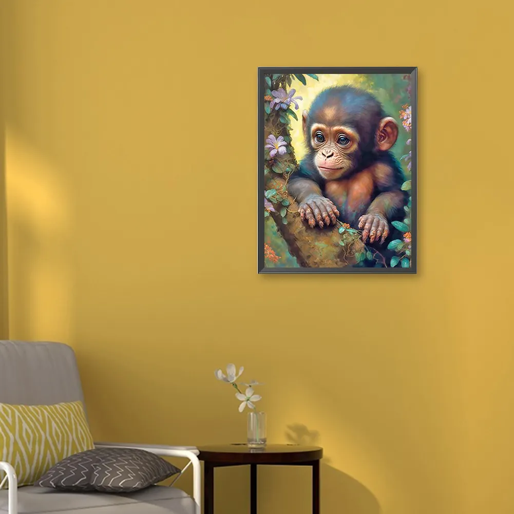 Diamond Painting - Full Round Drill - Monkey(Canvas|30*40cm)