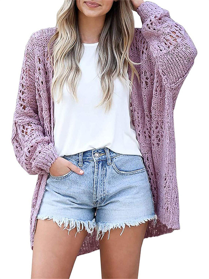 Spring and Autumn New Fashion Ladies Cardigan Long-sleeved Skeleton Jacket
