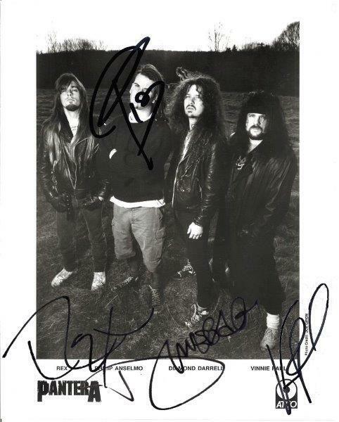 REPRINT - PANTERA Dimebag - Vinnie - Phil Signed 8 x 10 Glossy Photo Poster painting Poster RP