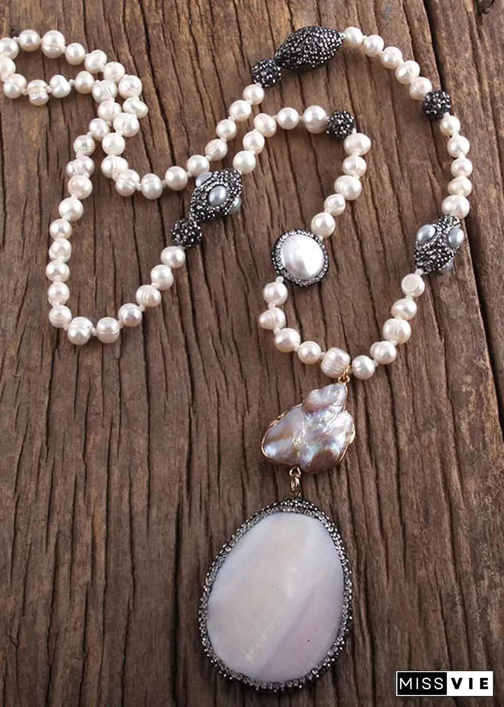 Boho Necklace, RH Precious Silver Peal