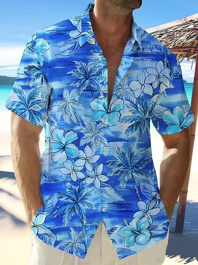 Coconut Floral Print Resort Lounge Shirt