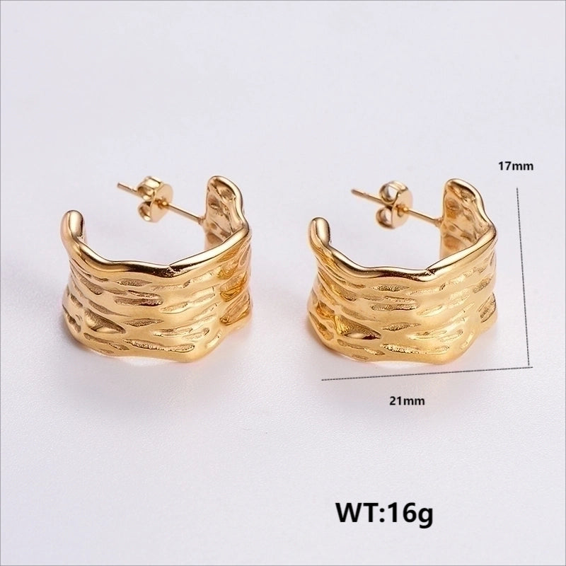 1 Pair Vintage Style Solid Color Bow Knot Plating 304 Stainless Steel 18K Gold Plated Ear Studs3