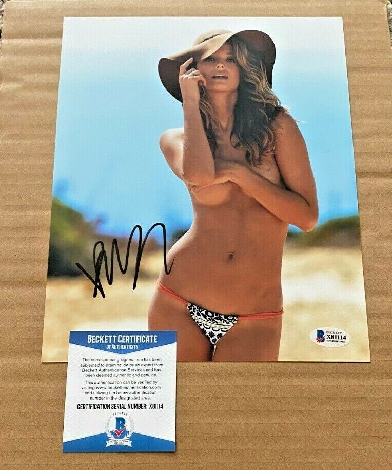 KATE BOCK SPORTS ILLUSTRATED MODEL SIGNED SEXY 8X10 Photo Poster painting BECKETT CERTIFIED