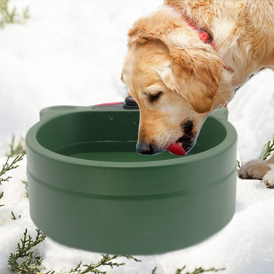 Dog Cat Pet Electronic Heated Water Bowl Dish Outdoor Thermal Water Feeder Heater safe Feed Cage Bowl Container
