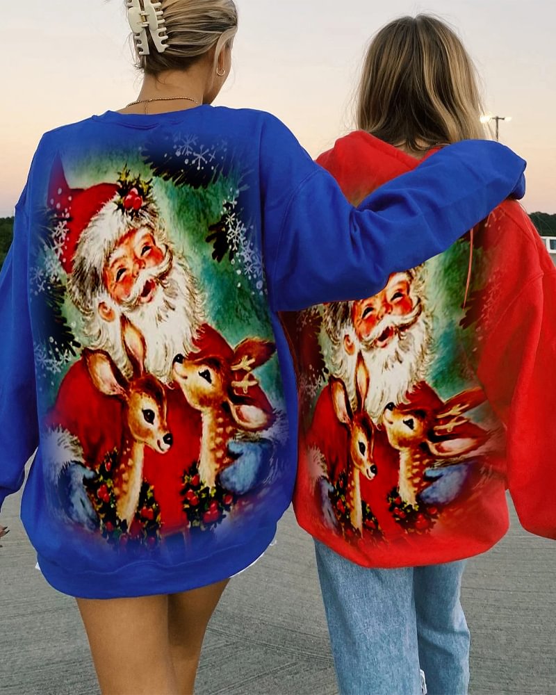 Christmas Santa Claus Graphic Sweatshirt