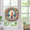 (US Only)Acrylic 2D Flat DIY Faith Diamond Painting Art Pendant Wall Door Decoration