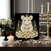 DIY Pearl Painting Mouse for Home Wall Decor with Frame(30x30cm)