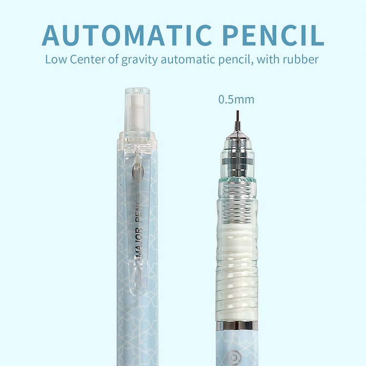 JOURNALSAY 1Pc Macaron Color Student Writing Mechanical Pencil 0.5mm Low Center