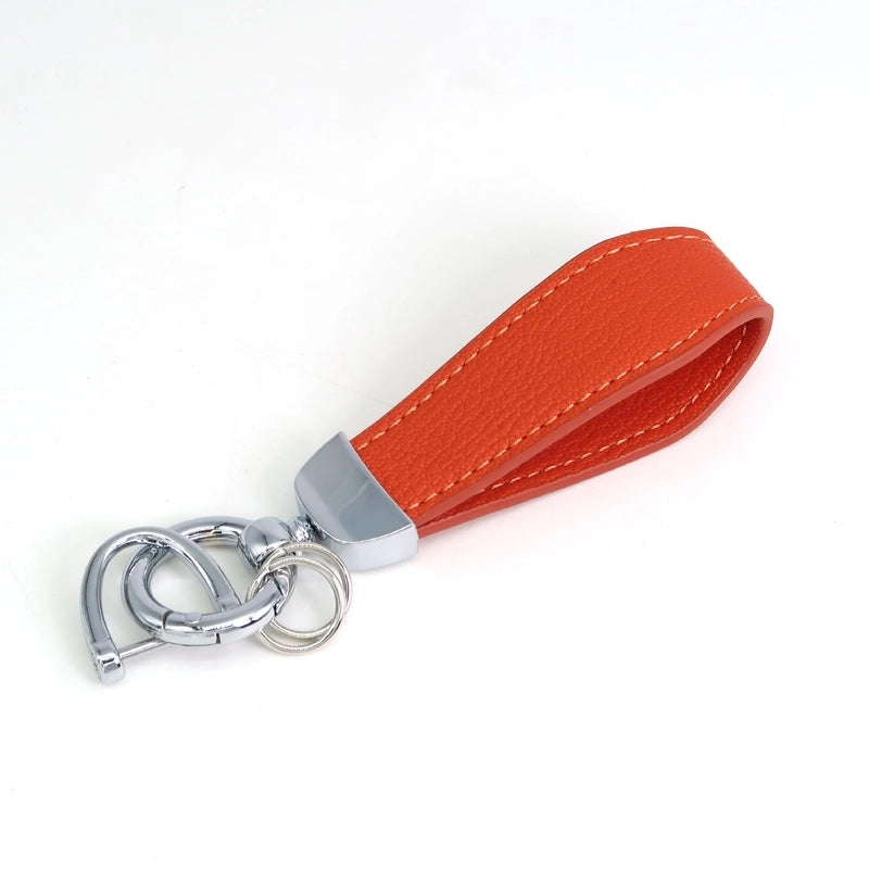 Minimalist Classic Style Solid Color Pu Leather Alloy Unisex Bag Pendant Keychain