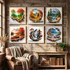 Landscape Full 11CT 3 Strands DIY Stamped Cross Stitch Kits for Beginners Adults Home Wall Decor Cross Stitch Art and Crafts Kits 40x40cm