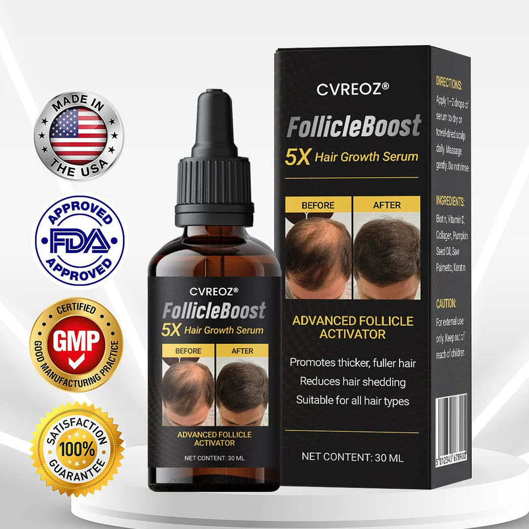 🔥Hot Sale 49% Off🔥 FollicleBoost 5X Hair Growth Serum 🪮