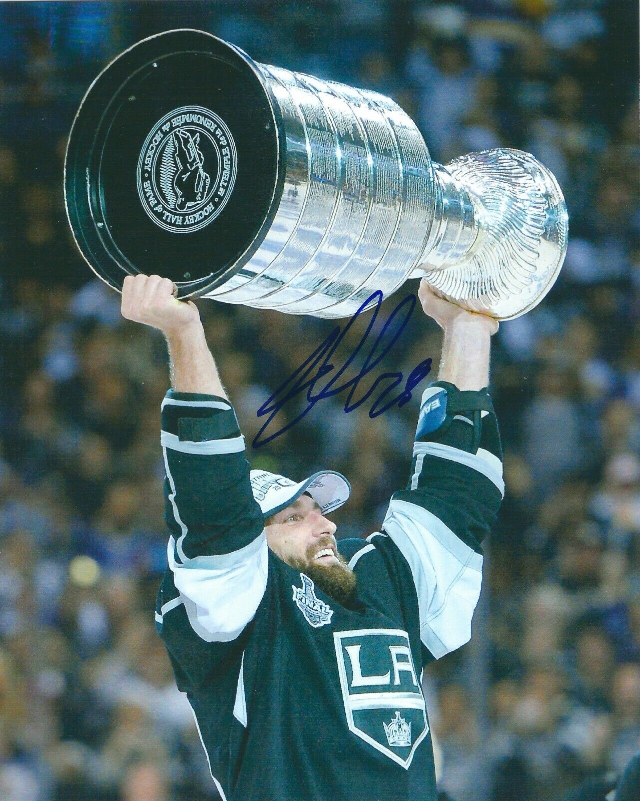 Signed 8x10 JARRETT STOLL Los Angeles Kings Photo Poster painting - COA