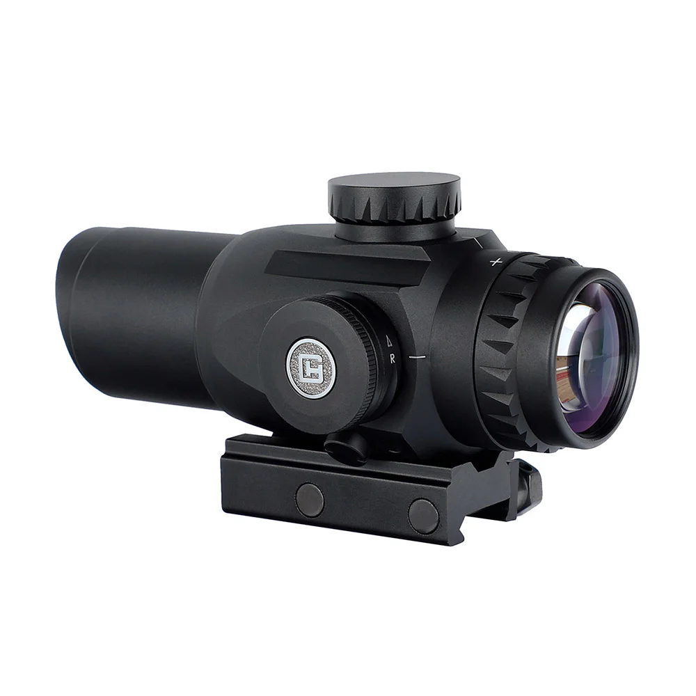 ohhunt ® Tactical Sight Glass Etched Reticle Red Green Illuminated 3x Prism Scope