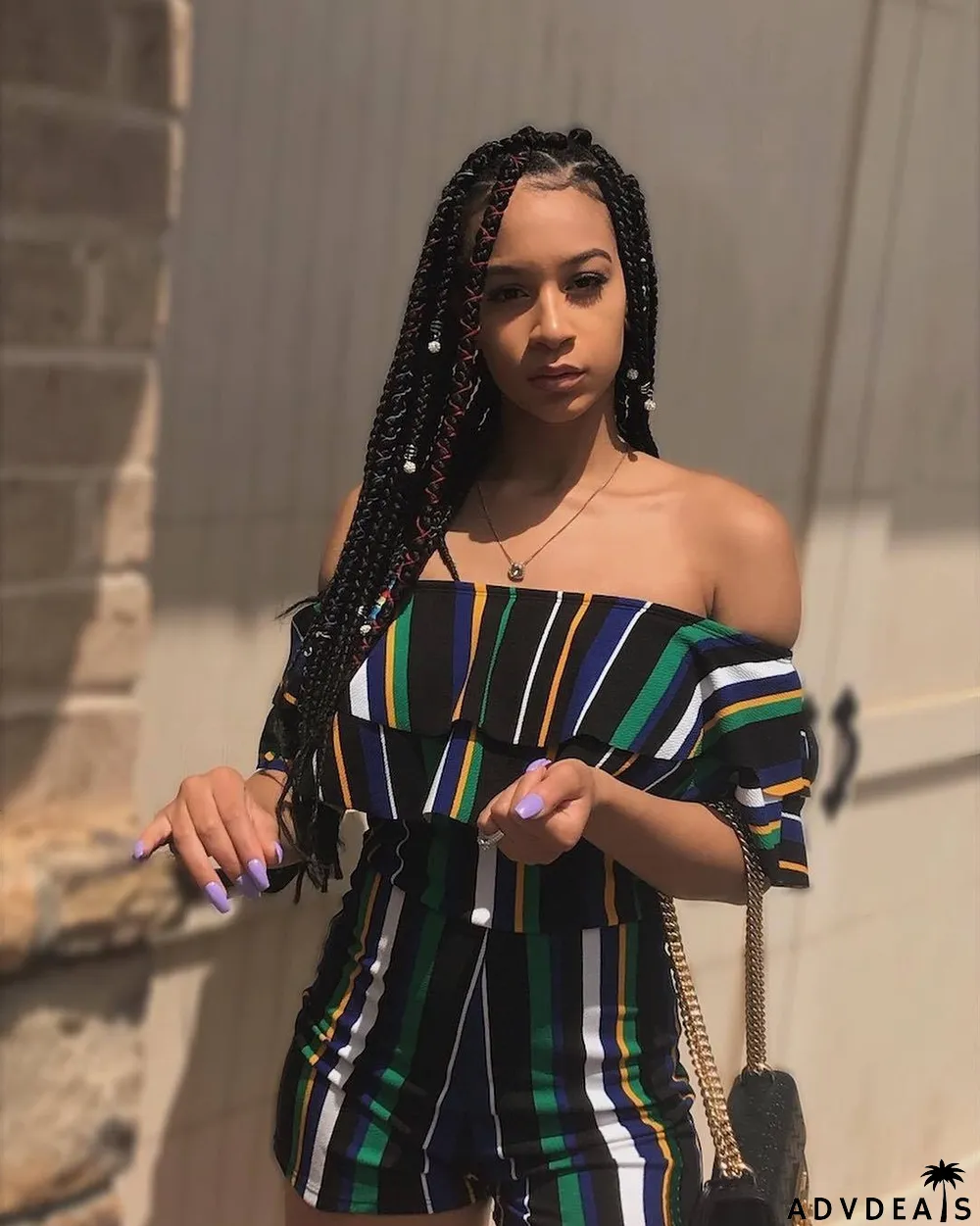 Fashion Casual Stripe Print Rompers