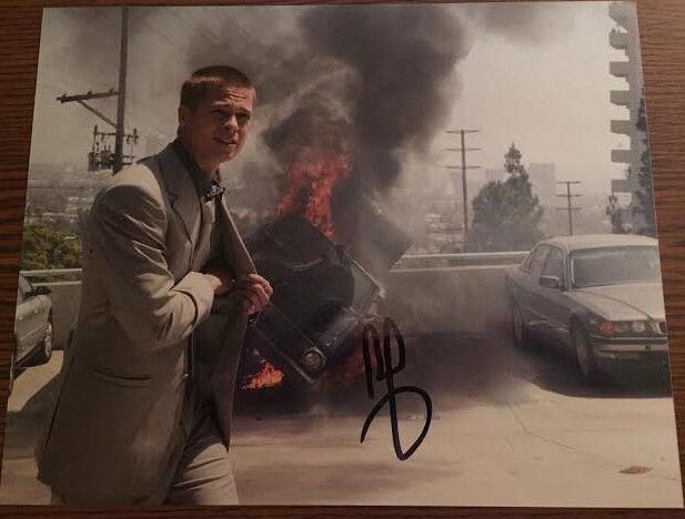 BRAD PITT SIGNED IN PERSON 8X10 Photo Poster painting CASINO FURY ANGELINA JOLIE