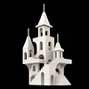 Castle Building Block Maze Small Particle Puzzle Assembly Series
