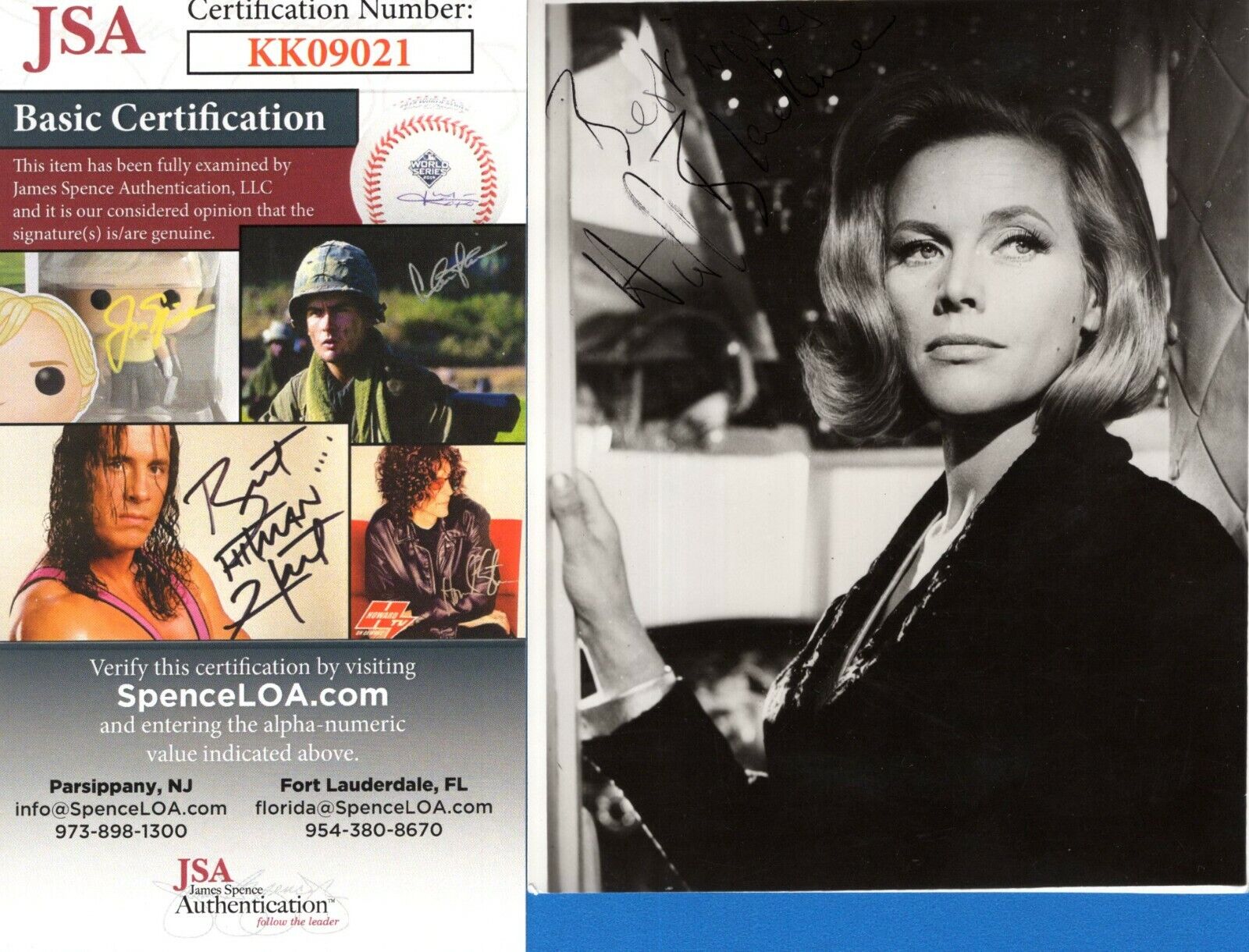 Honor Blackman Actress Bond Girl Signed Autograph 3.75x4.75 Photo Poster painting with JSA COA