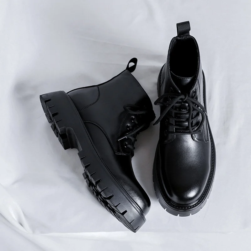 Qengg Qengg Men's Summer Hework Leather Boots 2115-R