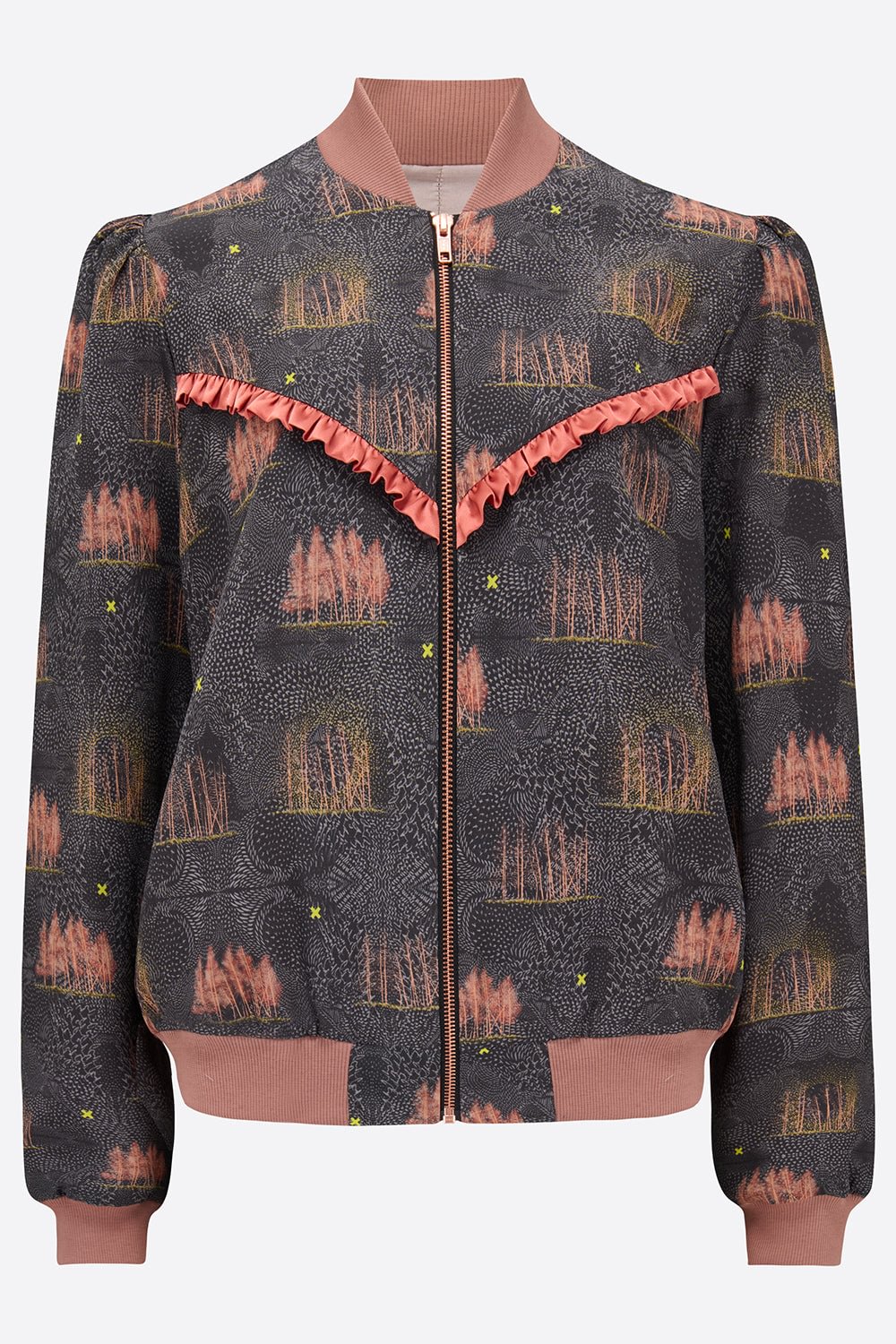 Emiko Silk Bomber Jacket