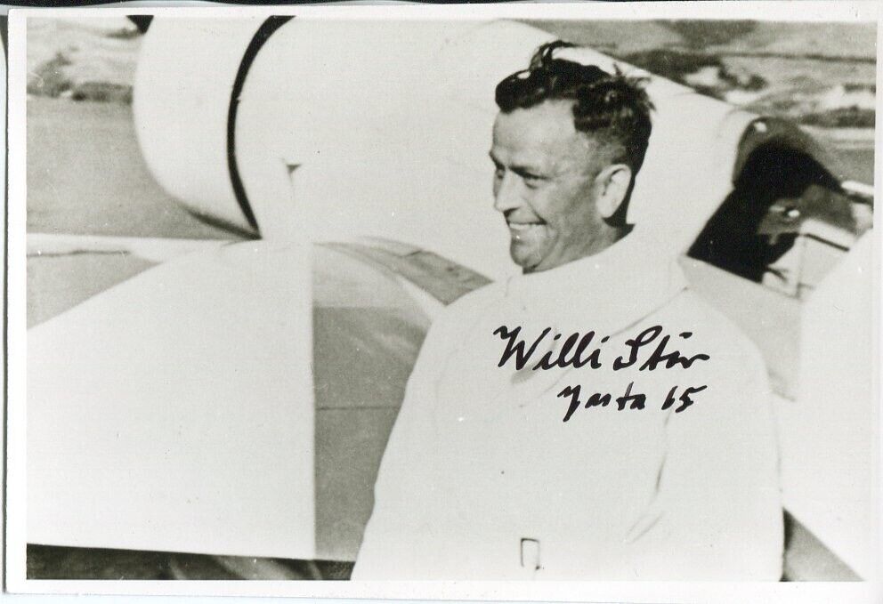 Great War ace Wilhelm St?r (taught HESS to fly) signed Photo Poster painting - UACC DEALER