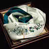 Hand Embroidered Silk Artwork Collectible Scarves