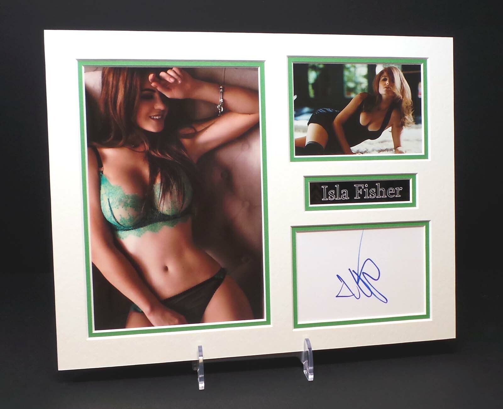 Isla FISHER Signed Mounted Sexy Photo Poster painting Display AFTAL RD COA Australia Actress