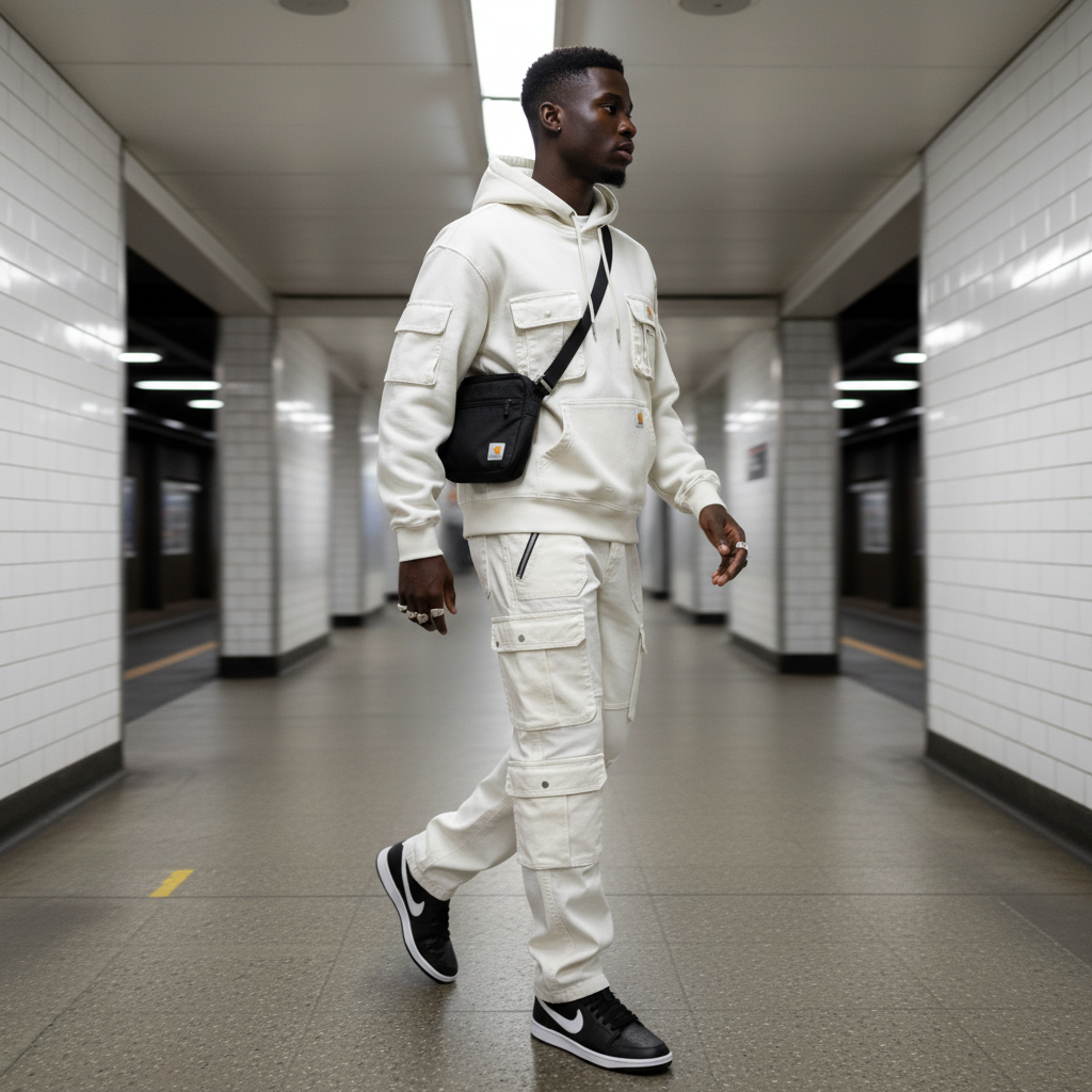 Street Style Multi-functional Multi-pocket Multi-zipper Retro Washed Cargo Trousers