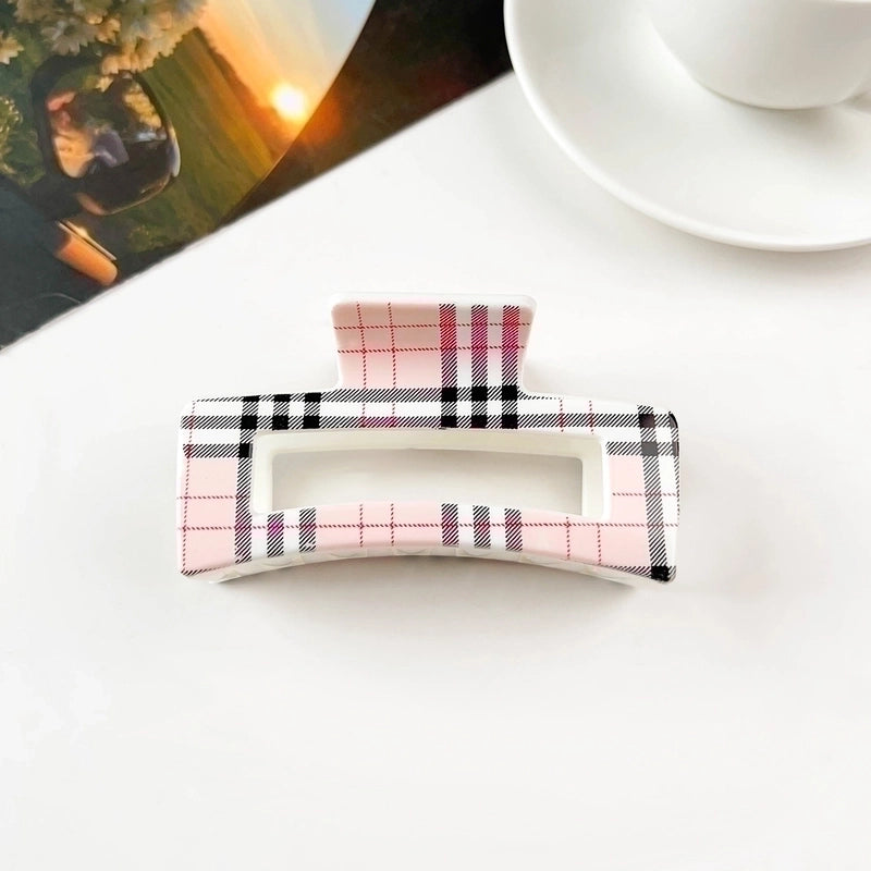 Halloween Minimalist Commute Women’s Pumpkin Flower Checkered Plastic Hair Claws