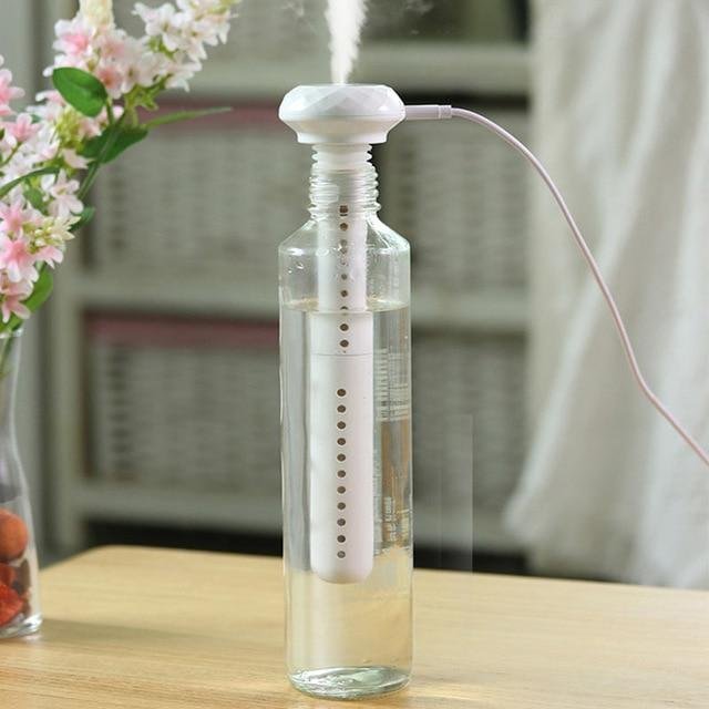 USB Portable Home Office Air Mist Humidifier Diamond Bottle Aroma Diffuser