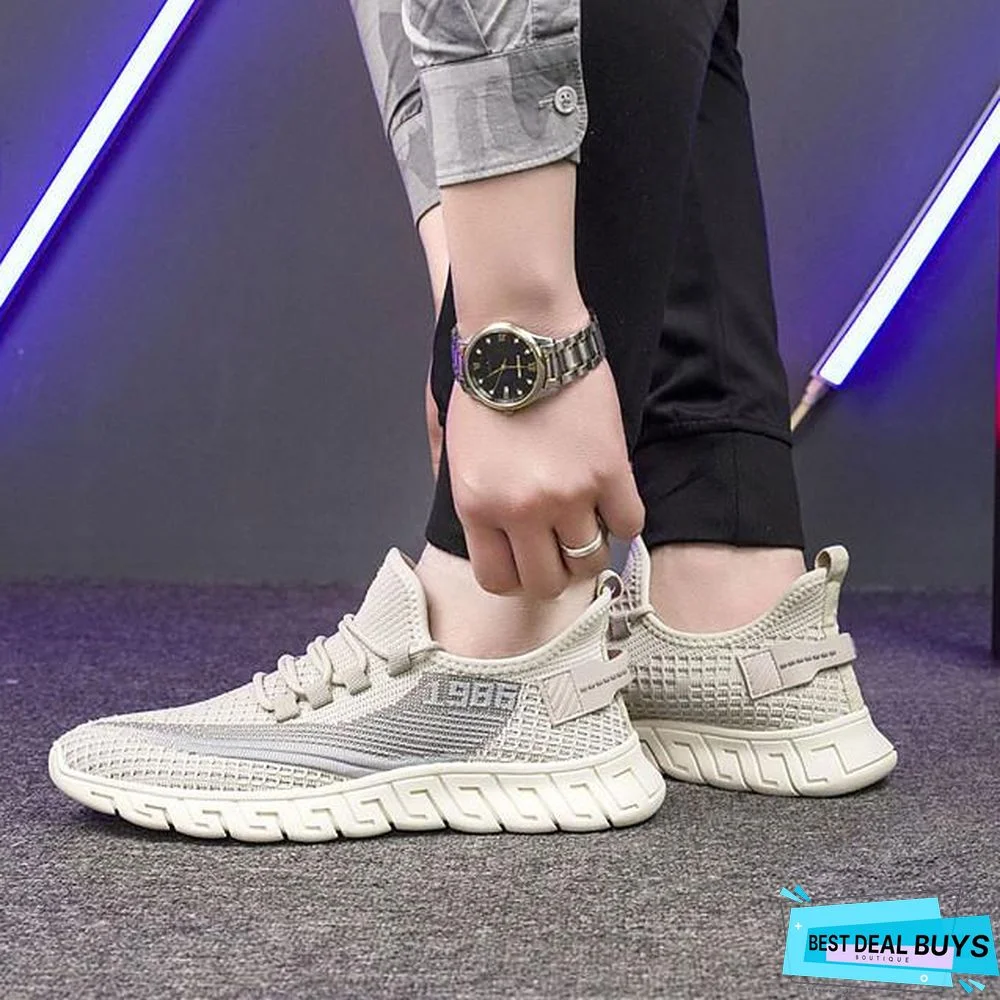 Men's Summer / Fall Sporty / Casual Daily Outdoor Trainers / Athletic Shoes Running Shoes / Basketball Shoes Volant Breathable Non-Slipping Wear Proof Black / Red / Black / Beige