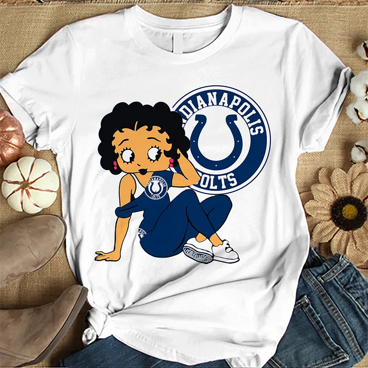 Indianapolis Colts Women's White Relaxed T-Shirt