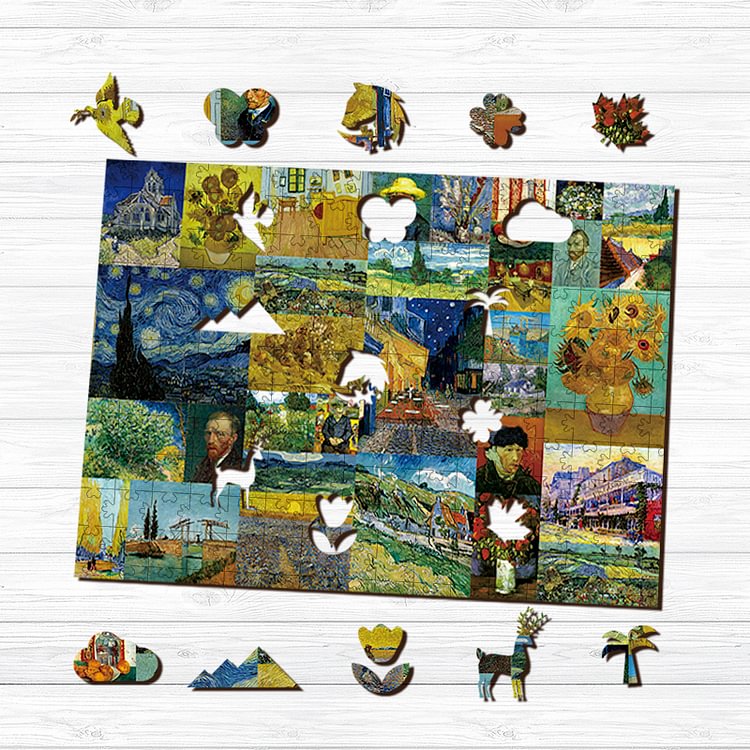 Van Gogh's works Wooden Jigsaw Puzzle