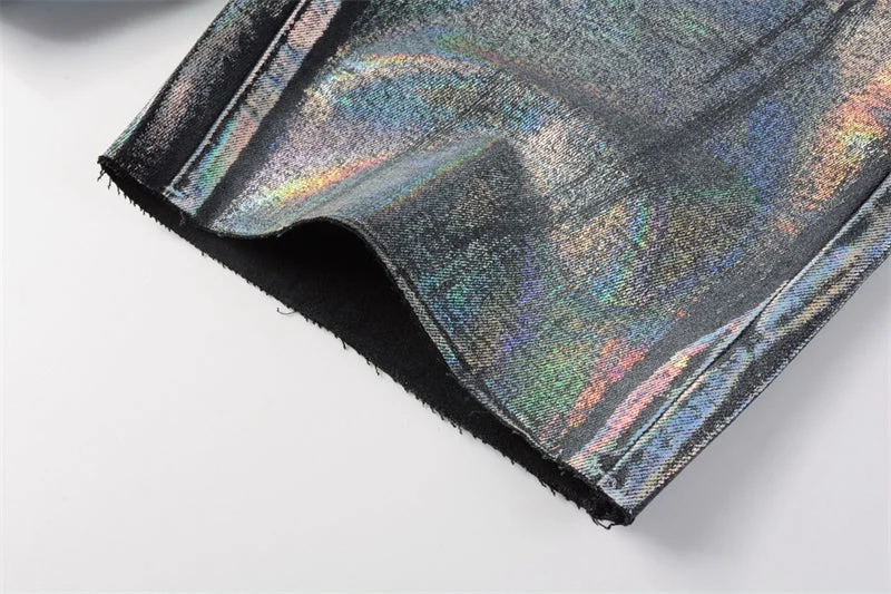 Purple Fashion Jeans 5028