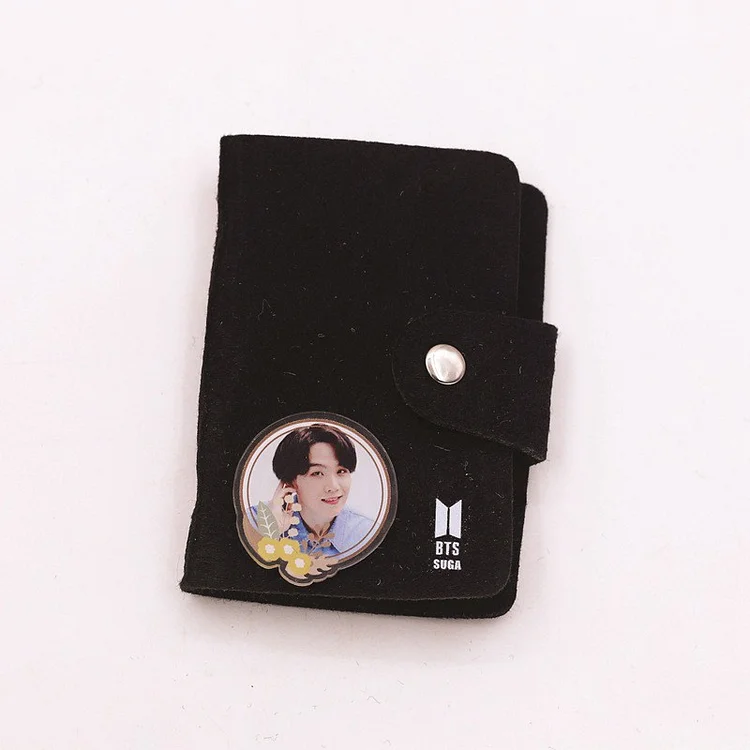 BTS Felt Cartoon Wallet