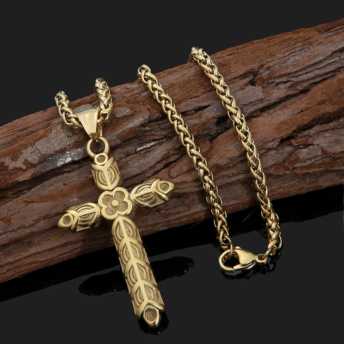 Stainless Steel Viking Cross Necklace - Exquisite Nordic - Style Jewelry with Cultural Depth