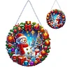 Double Sided Effect Christmas Special Shape Snowman Diamond Painting Hanging Pendant Decor Kit