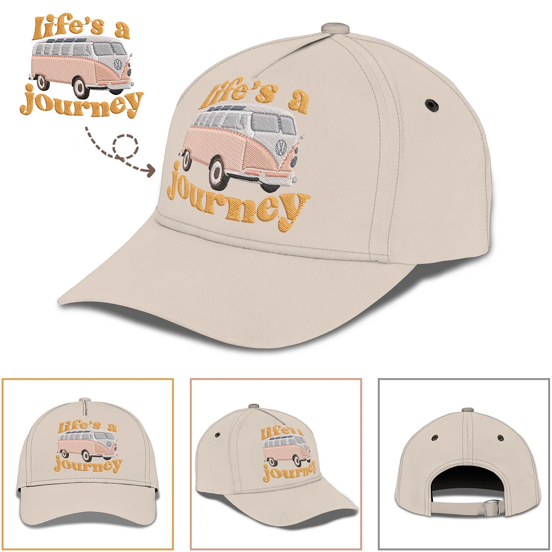 Life Is A Journey Enjoy The Ride Embroidery Cap