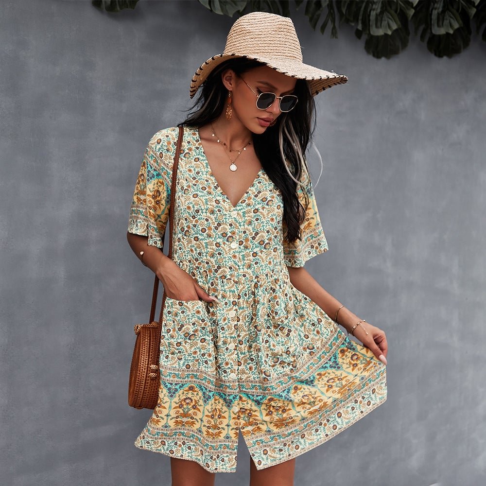 Bohemian Style Dress Sexy Skirt In Spring and Summer