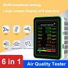 6 In 1 Air Quality Monitor Accurate PM2.5 PM10 HCHO TVOC CO2 CO Detector