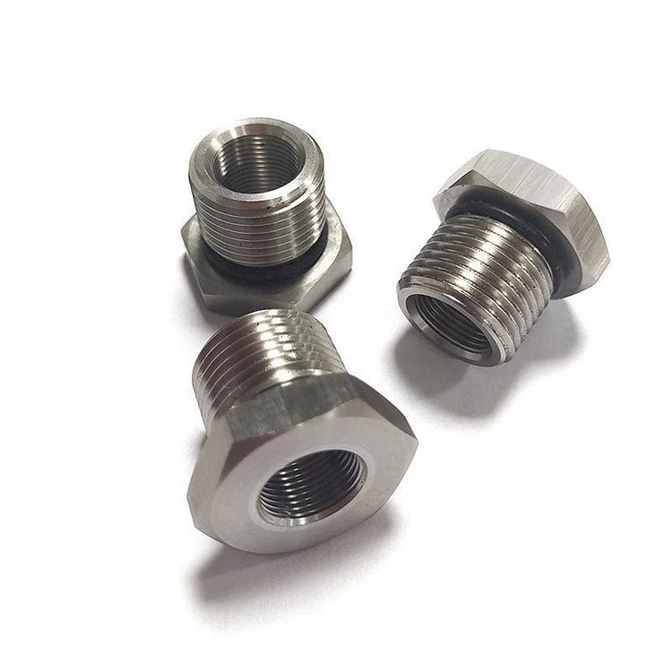 1/2-28 to 3/4-16 Automotive Threaded Oil Filter Adapter Stainless Steel CNC ty