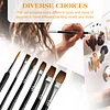 (US Local)8Pcs/Set Oil Painting Brushes with Iron Box Drawing Art Supplies (Wolf Hair)