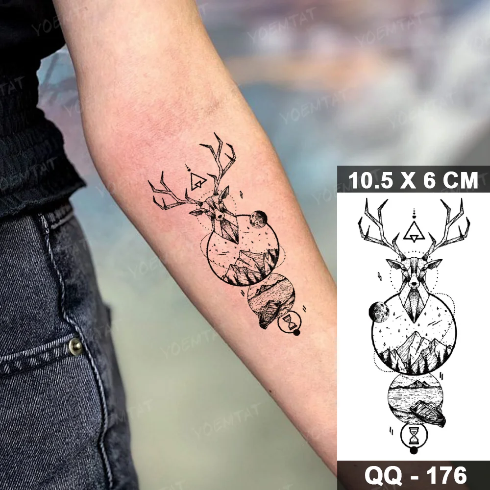 Sdrawing Temporary Tattoo Stickers Butterfly Flower Realistic Sexy Flash Tatoo Women Men Arm Waist Line Body Art Fake Tatto Cool