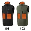 Men Ladies USB Electric Thermal Vest with 9 Heating Zones for Outdoor Activities