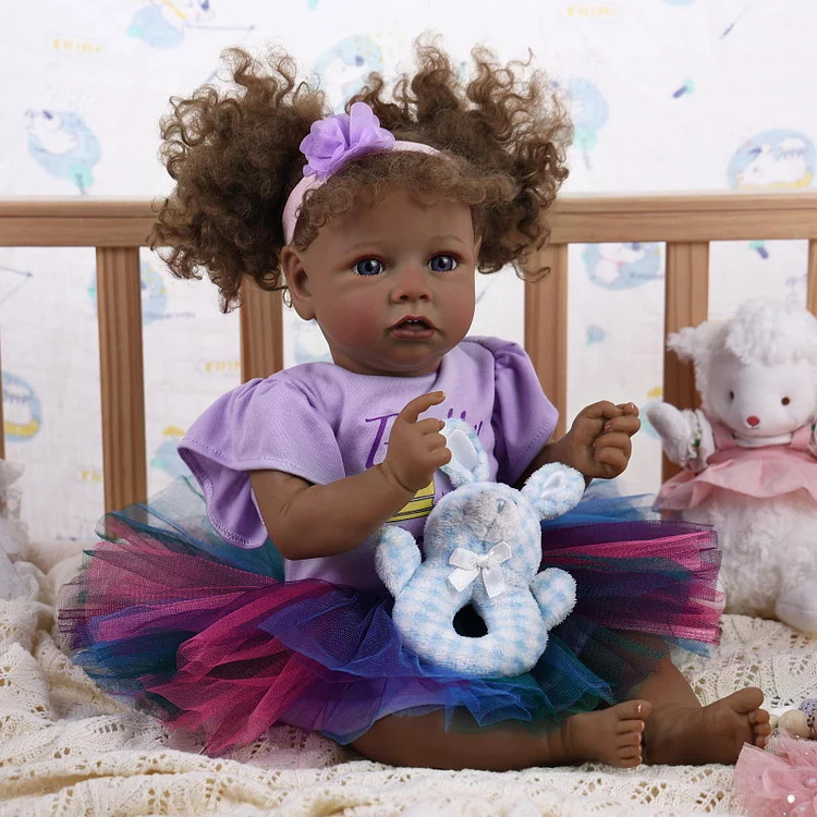 Babeside 20" Reborn Baby Doll African American Colorful Skirt Girl Saria
