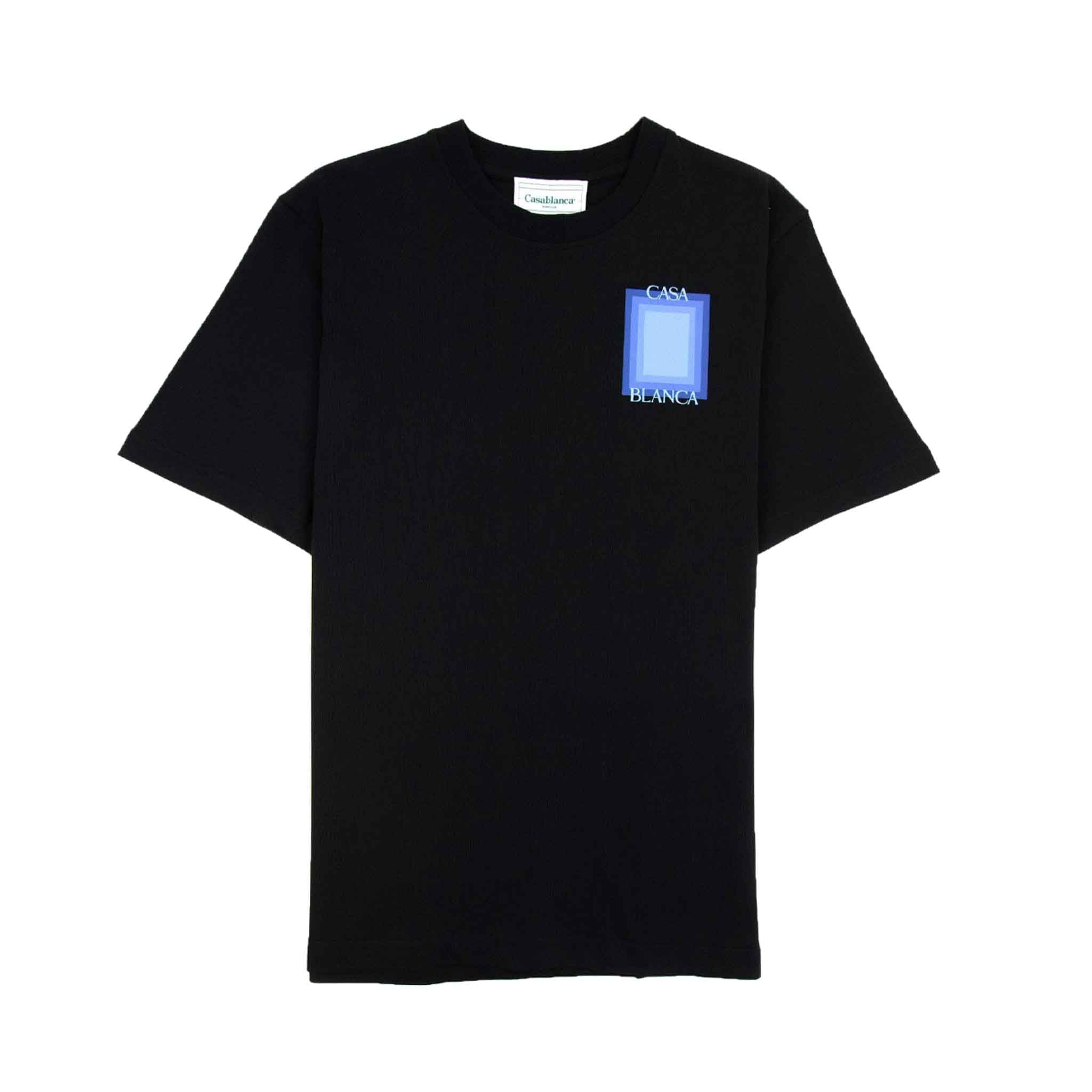 Casablanca Logo Degrade Screen Printed T-Shirt in Black