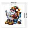 Gnome Reading A Newspaper-11CT Stamped Cross Stitch 45*45cm/17.72*17.72in tapestrymarket