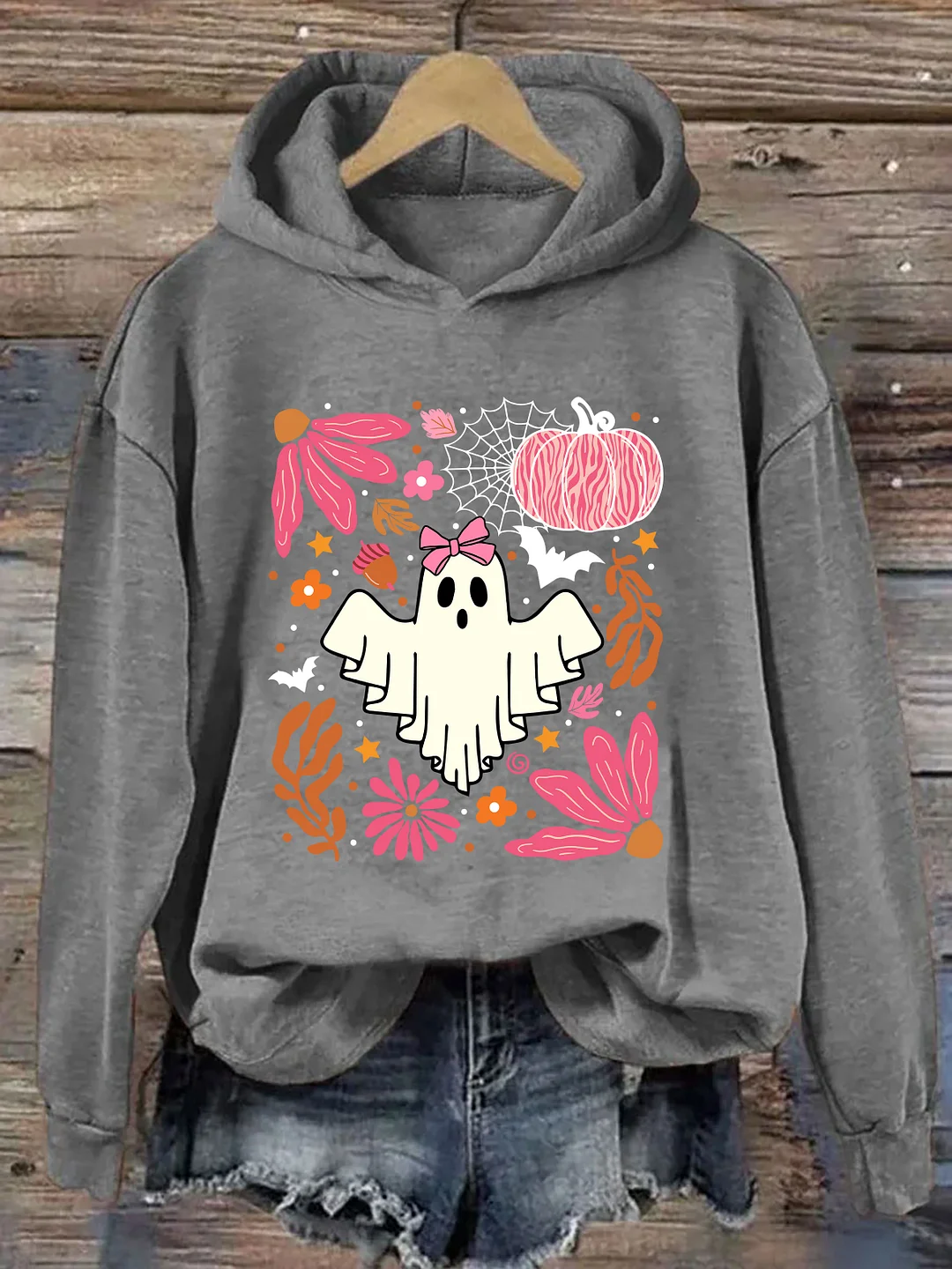 Halloween Pink Ghost Hoodie