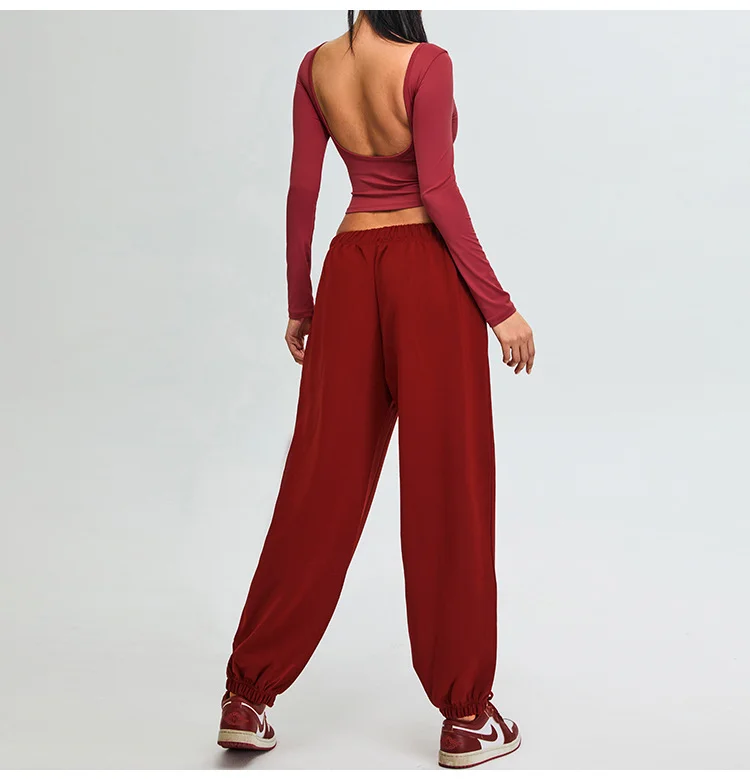 PASUXI Long-Sleeve Yoga Activewear Set - High-Performance Sweatpants for Fitness Enthusiasts huanwei